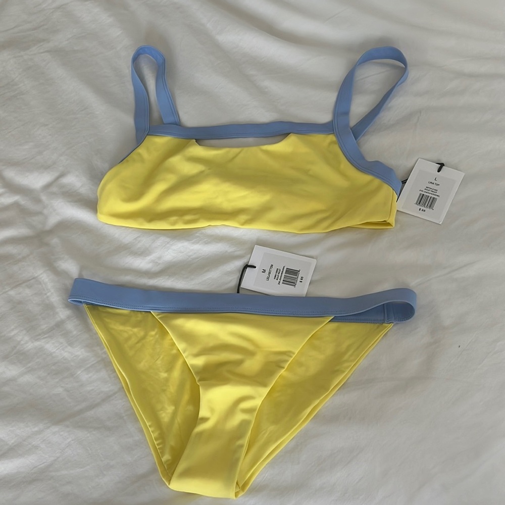 Onia Yellow & Blue Bikini Set